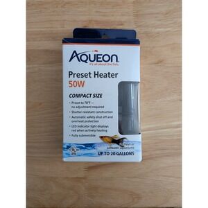 Aqueon Preset Heater 50W Submersible Aquarium Heater for Up to 20 Gallons